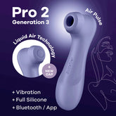 Satisfyer Pro 2 Gen 3 App Control Clitoral Stimulator Lilac STIMULATORS